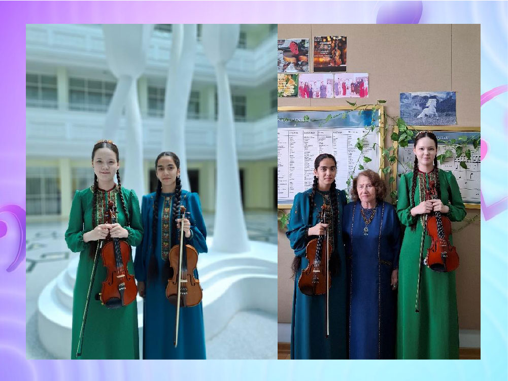 Ýaş skripkaçy gyzlaryň hasabat konserti geçirildi 