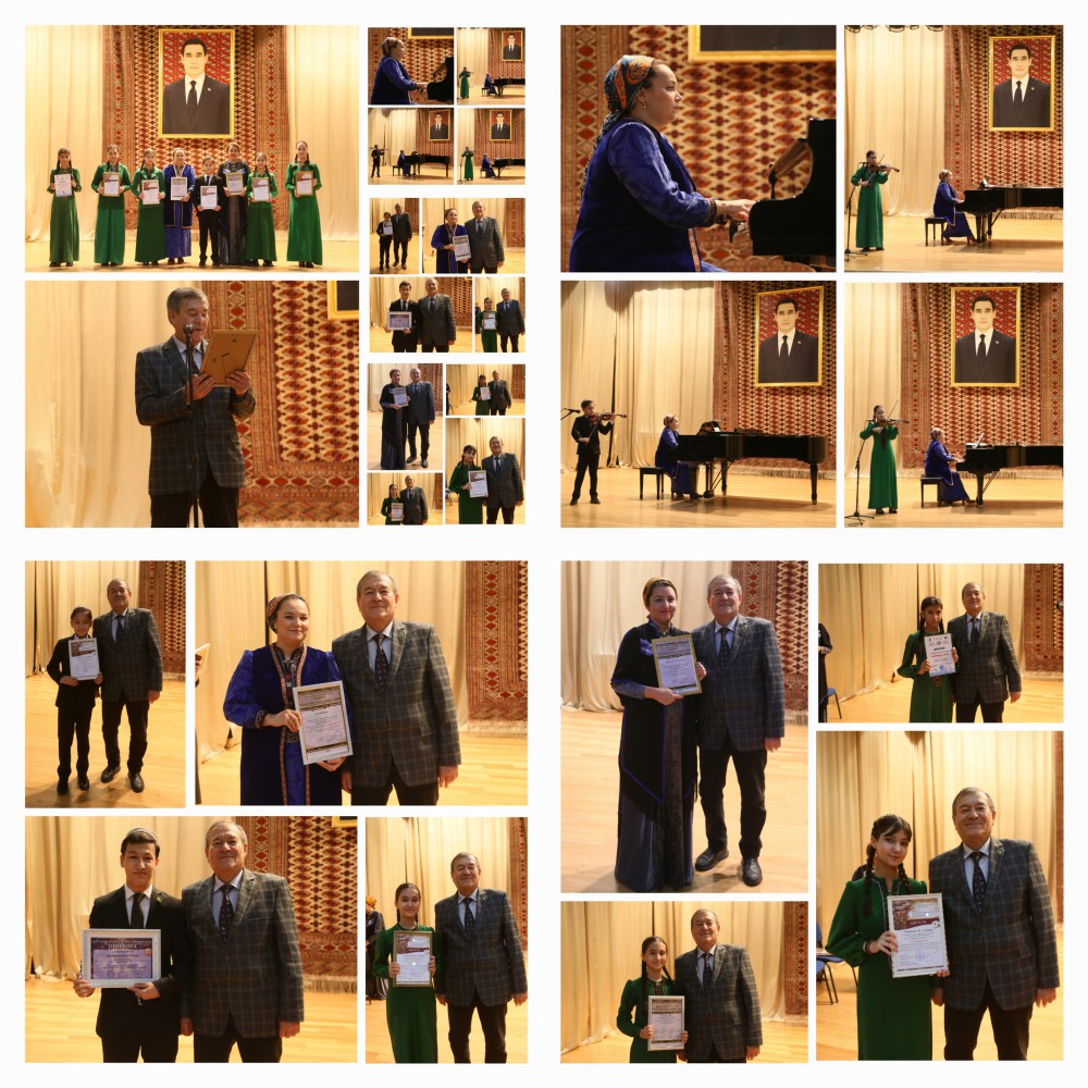Dutaryň owazy bäsleşiginiň laureatlaryna diplom gowşuryldy